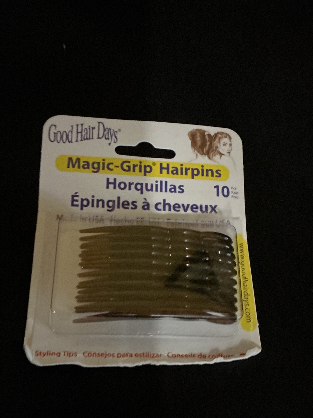 Magic-Grip Hairpins — Brown (10 Pack)